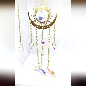 Sun and moon crystal suncatcher NWT